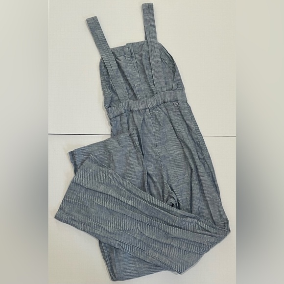 Pinstripe Button-Up Romper - Picture 3 of 3